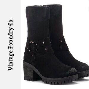 Vintage Foundry Co. Sienna Black Harness Boots